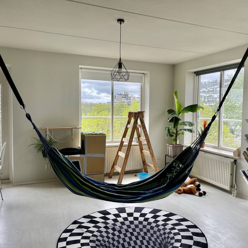 Sleeping Hammock (Blue Stripes)